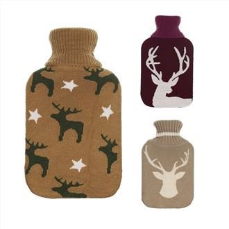 Weich gestrickte Wärmflaschenhülle