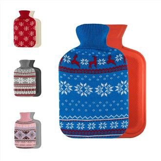 Tragbarer Gummi-Wärmflaschen-Strickbezug