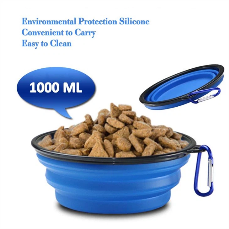 Silicone Collapsible Pet Dog Cat Food Bowl