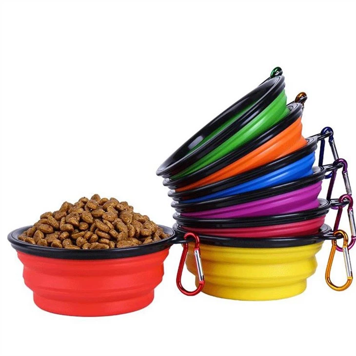 Silicone Collapsible Pet Dog Cat Food Bowl