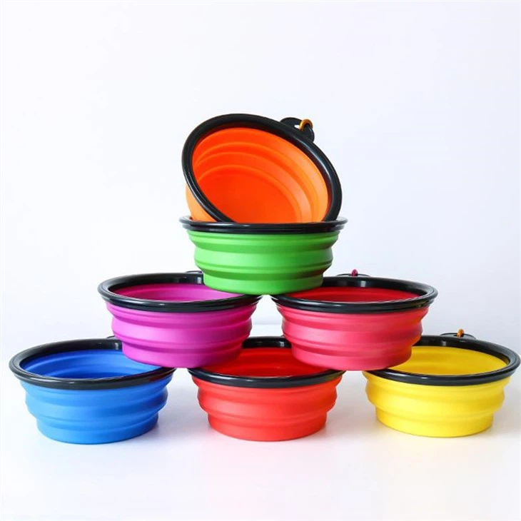 Silicone Collapsible Pet Dog Cat Food Bowl