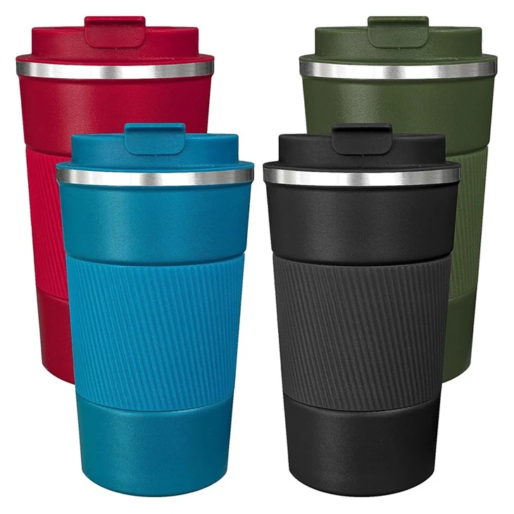 380 ml 510 ml isolierte Kaffeetassen mit Silikonhülle