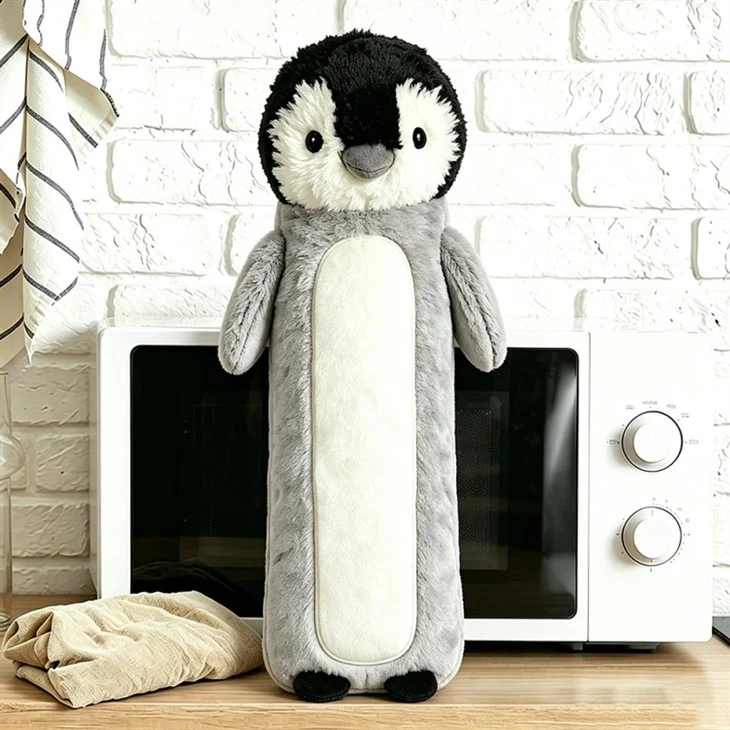 Hochwertige Mikrowellen-Wärmepackung in verschiedenen niedlichen Plüsch-Pinguin-Tierform