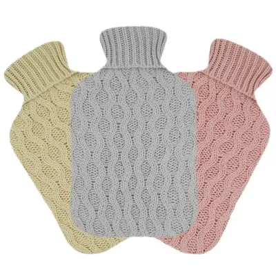 Bunter gestrickter Bezug für Gummi-Heißwasserbeutel
